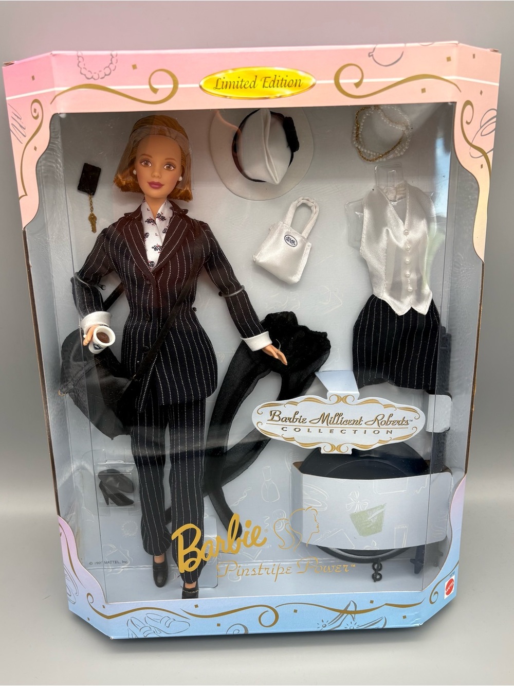 Vtg 1997 Barbie Millicent Roberts Collection Pinstripe Power Doll 19791 NOS